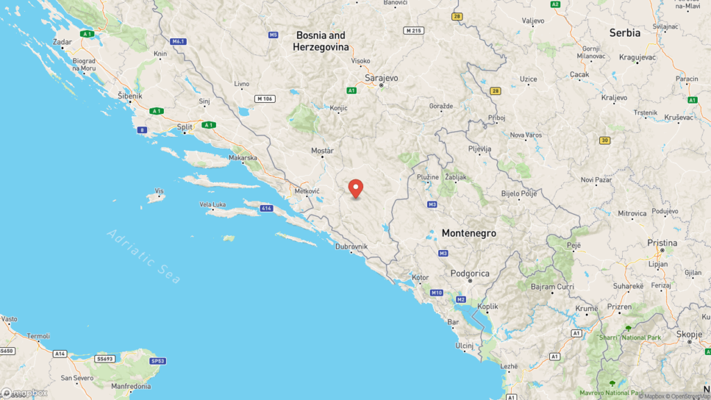 Location of earthquake epicentre